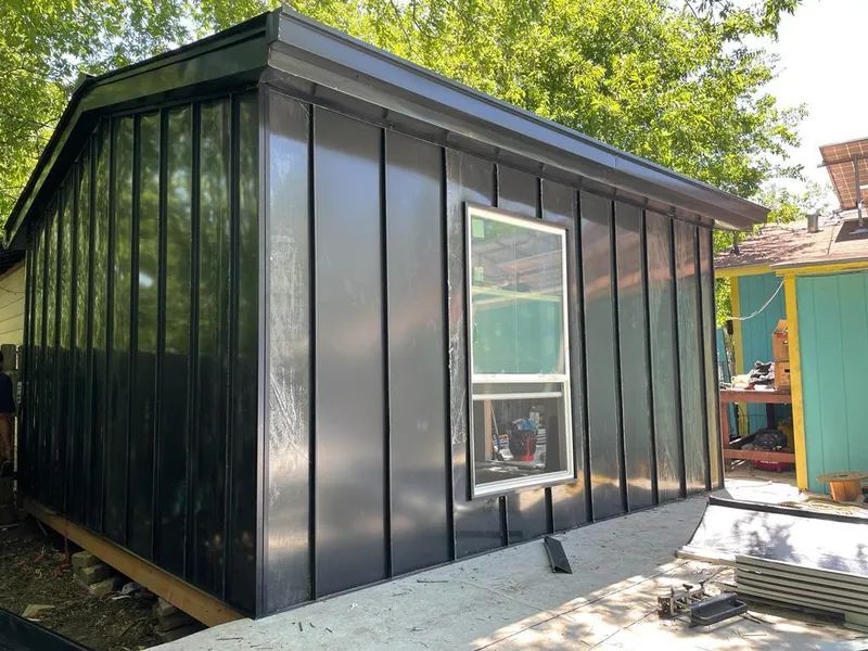Black standing seam metal wall panels for Metal Roof Installation in St. Augustine Beach